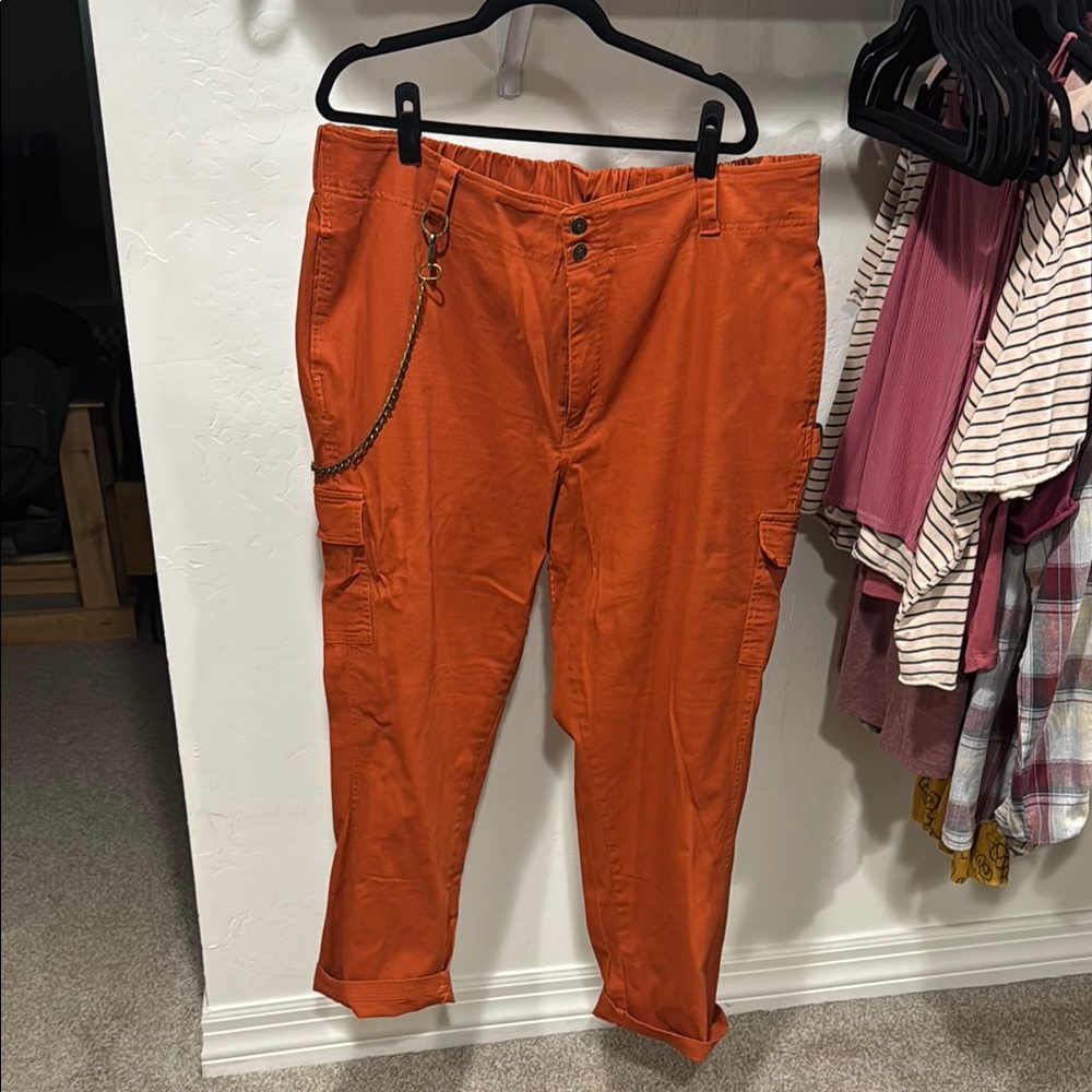 Girrlscout Sloane Orange Cargo Trousers
